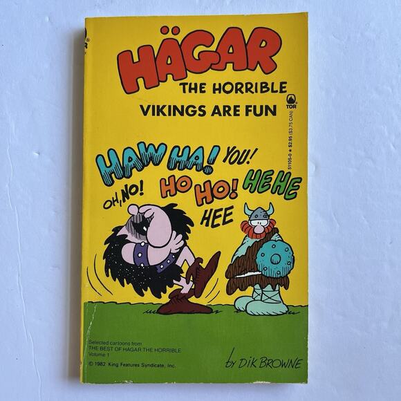 Vintage Hagar The Horrible Vikings Are Fun Dik Browne 1982 Paperback Comic Book - Picture 1 of 7